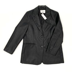 Rebecca Minkoff | Butter Soft Faux Leather Single Breasted Blazer Jacket | NWT